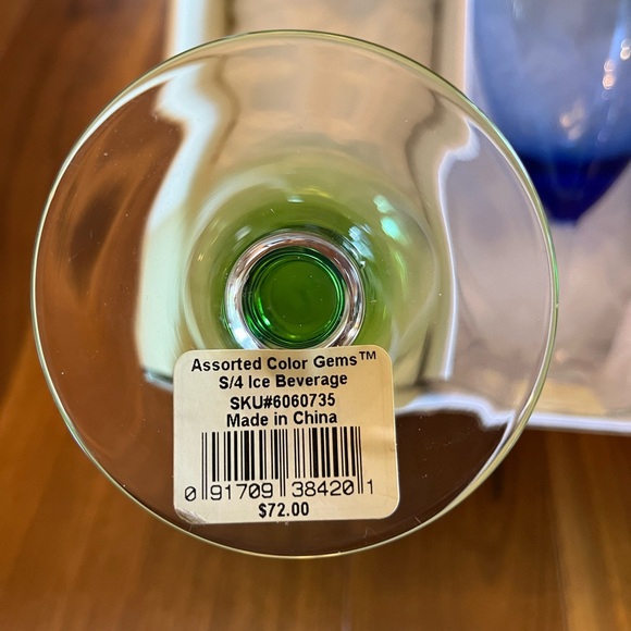 Lenox Color Gems Crystal Iced Beverage Glasses - Set of 4 - Picture 5 of 11